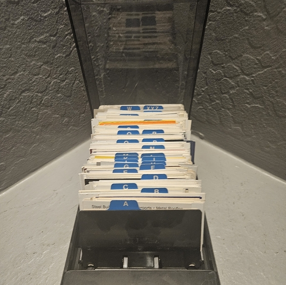 Original Rolodex with Original Business Cards Smoky Top - Picture 2 of 7